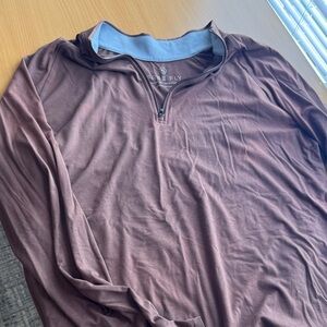 Free fly mens brown quarter zip